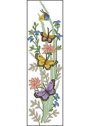 Набор для вышивки крестиком. размер: 9*31 см коллекция бабочек