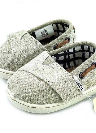 Дитячі текстильні мокасини toms