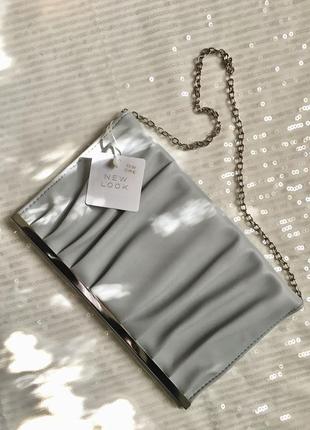 Сумочка клатч серая new look