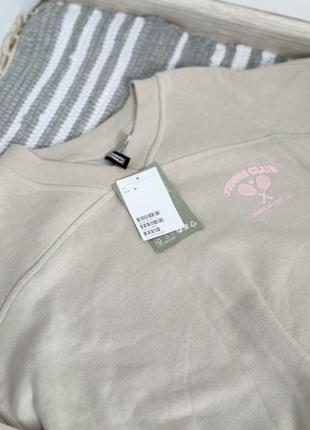 Бежевий жіночий світшот h&amp;m спортивна кофта джемпер10 фото