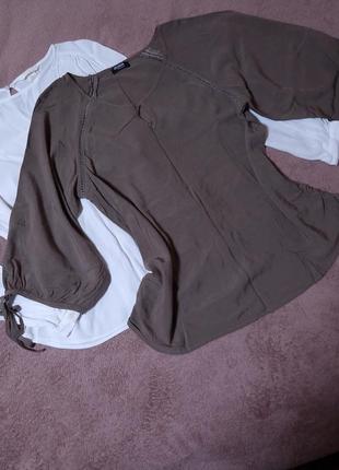 Блузка з віскози набір 1 лотом (3 шт) рубашка довгий рукав h&m primark collision s m5 фото