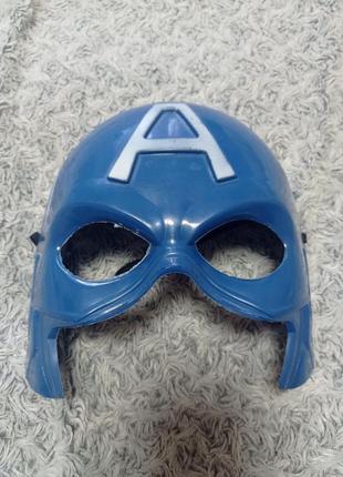 Пластиковая маска капитан америка1 фото