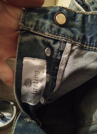 Новые мужские рваные джинсы justing (оригинал 100%).7 фото