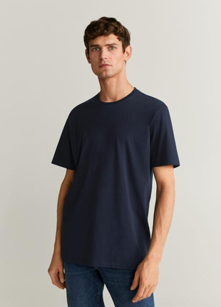 Хлопковая футболка mango, relaxed fit !
