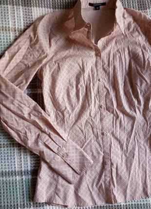 Персиковая рубашка с узором comma, 342 фото