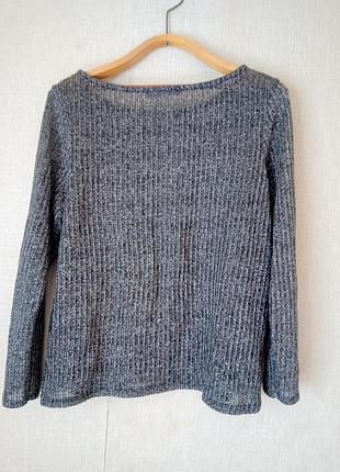 Свитер серого цвета с люрексом m&s p 48-50 3