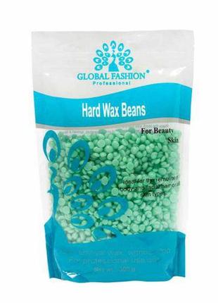 Віск плівковий для депіляції hard wax beans global fashion в гранулах 300 g ,різні аромати