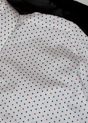 Eterna красивая рубашка в цветной горох от премиального бренда4 фото