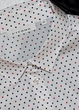 Eterna красивая рубашка в цветной горох от премиального бренда5 фото