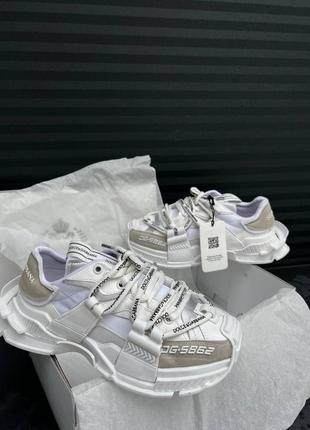 Кроссовки dolce & gabbana space white белые