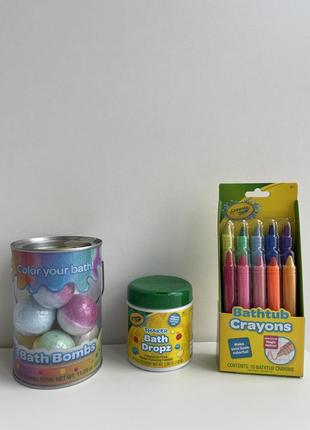 Crayola , крайола , shaker bath dropz,бомбочки для ванни, таблетки, олівці у ванну