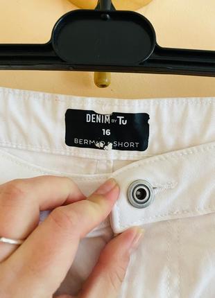 Балал большой размер стильные белые летние джинсовые шорты шортики бриджи брюки6 фото