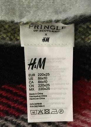 Теплий чоловічий шарф з принтом h&m4 фото