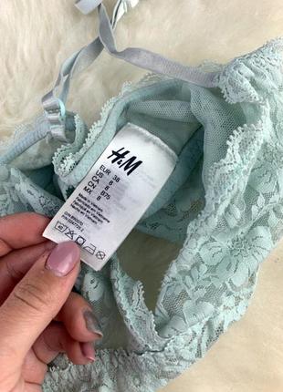 Кружевной лиф h&m мятного цвета3 фото