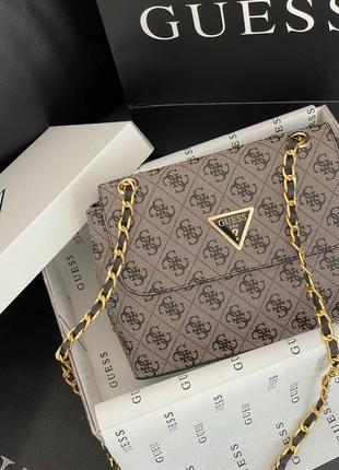 Сумка в стилі  guess amara grey 7
