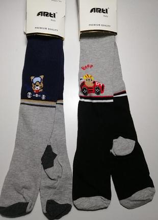 Детские тонкие демисезонные хлопковые колготы для мальчика 4,5,6 лет. колготы детские весна - осень для мальчиков 106-118, 110-116 см. турция