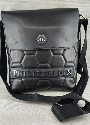 Ділова чоловіча сумка повсякденна через плече стильна дизайнерська сумка-планшет барсетка з екошкіри