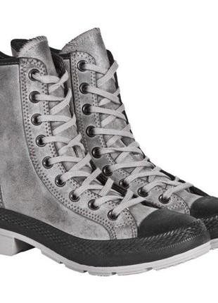 Кеды ботинки converse hiking boots, кожа, 25 см1 фото