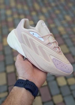 Кроссовки adidas ozelia пудровые с бежем4 фото