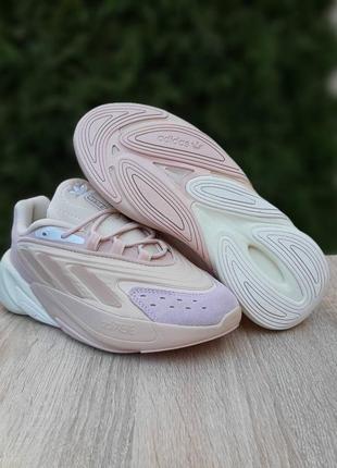 Кроссовки adidas ozelia пудровые с бежем5 фото