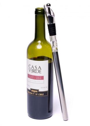 Подарочный набор охладитель - аэратор чиллер decanto (22х7х3,5 см.) для вина в...