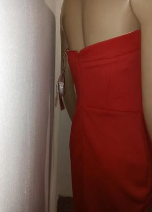 Коктельное платье красное с перфорацией4 фото