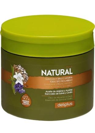 Натуральная маска для волос deliplus natural mask 400 мл испания1 фото