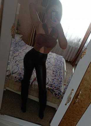 Топ коричневый