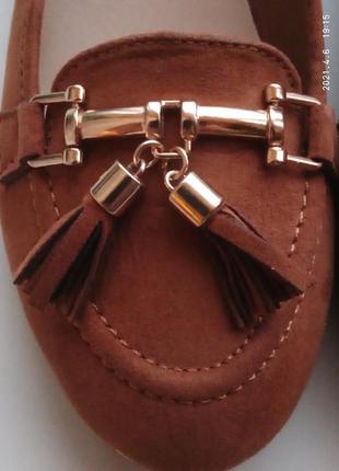 Трендовые  замшевые лоферы atmosphere /размер 37