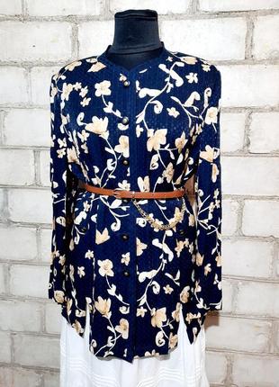 Элегантная винтажная ретро блузон легкий жакет блуза