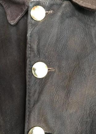 Очень винтажный кожаный жакт, пиджак, блейзер, куртка3 фото