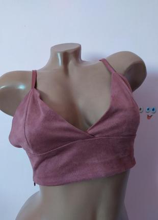 Бархатный топ бралет zara, м