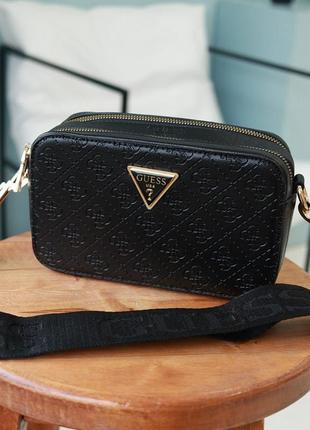 Жіноча маленька чорна сумочка клатч через плече брендова молодіжна модна сумка крос-боді2 фото