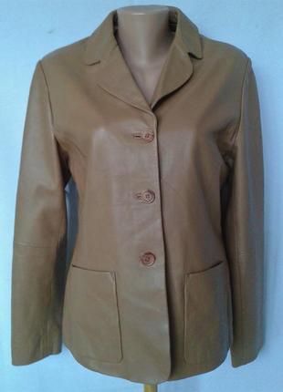 Кожаный пиджак/куртка echt leder, размер 38/40