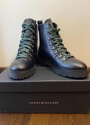 Кожаные оригинальные ботинки унисекс Sneakers TOMMY HILFIGER Marerial Mix Active City Sneaker FW0FW05807 Sugarcane AA8р