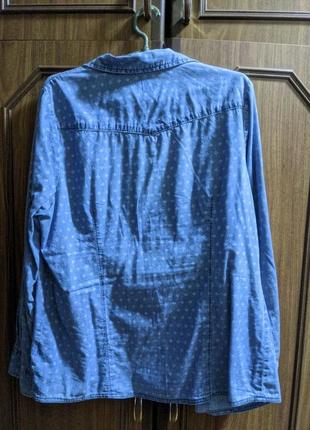 Коттоновая рубашка большого размера