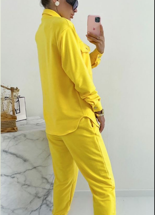 Костюм женский джогеры и рубашка двунить 2 цвета 2414/ск7