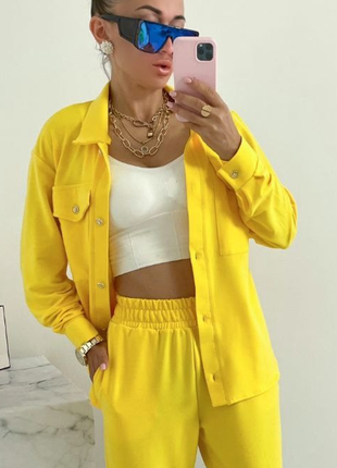 Костюм женский джогеры и рубашка двунить 2 цвета 2414/ск7