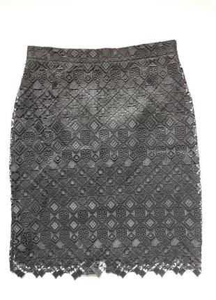 Шикарная кружевная юбка на подкладке большого размера oroblu италия