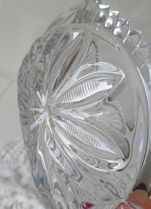 Чешский хрусталь ваза ладья конфетница4 фото