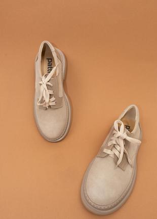 Стильні жіночі напівчеревики туфлі бежеві 37-41 полуботинки туфли женские patterns4 фото