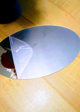 Дзеркало овальне акрилове 17×27 см 1 мм срібло3 фото