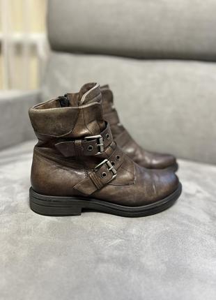Кожаные итальянские ботинки mjus сапоги натуральная кожа италия ботильоны брендовые