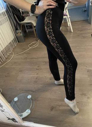 Лосины с кружевом
