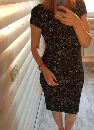 H&m- приталенное платье-платье миди9 фото