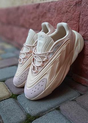 Adidas ozelia пудрові з бежем