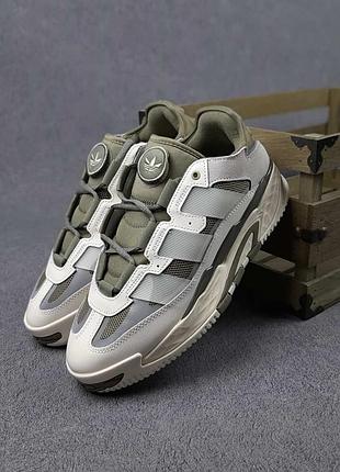 Adidas niteball белые (вставки хаки )