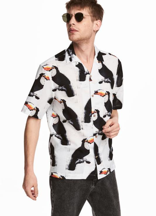 Рубашка h&m с коротким рукавом !