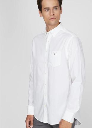 Сорочка біла gant solid oxford regular,сорочка grant великий розмір