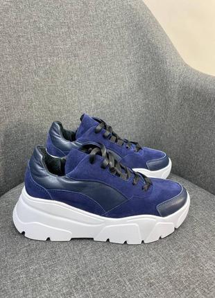 Екслюзивні кросівки з натуральної італійської шкіри та замші жіночі